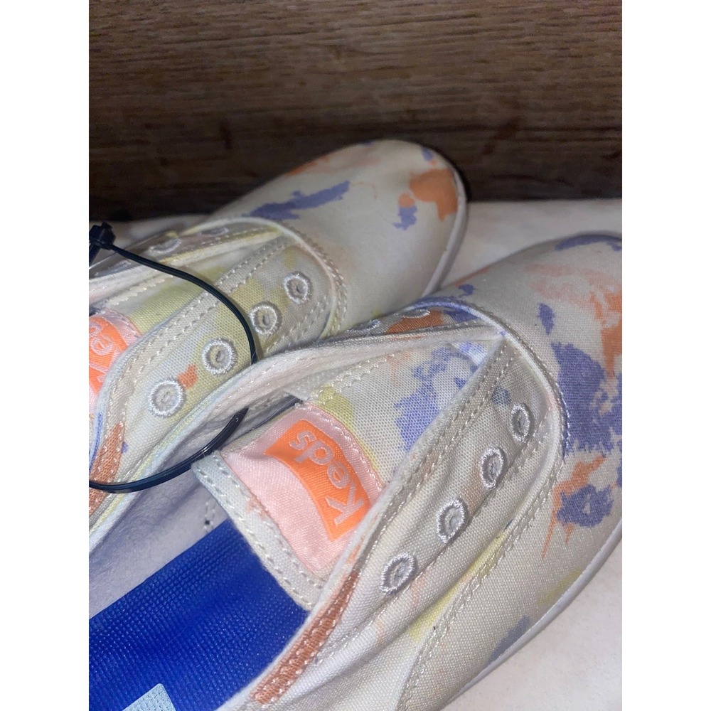Keds Women's Chillax Twill Slip On‎ Sneaker, White/Peach Splatter, sz 6 - Picture 9 of 9